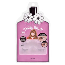 日本原装 蔻吉KOJI   DOLLY WINK 自然仿真透明梗上睫毛假睫毛 #No35 自然甜心 2对