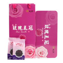 超市	意茗堂 茶叶花草茶 玫瑰花冠茶 一朵一杯 墨红玫瑰干玫瑰花茶礼盒装（25小包）