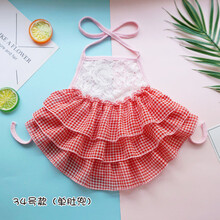 新款夏季女宝宝肚兜纯棉护肚脐围新生婴儿童薄款唐装中国风大红色兜兜 柠檬黄 34号款肚兜 大码(肚兜长约34CM)