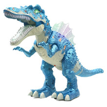 大号恐龙玩具电动仿真会发光走路有叫声下蛋恐龙模型儿童男孩会动的玩具 大号天蓝色鸭嘴龙