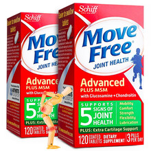 京东国际	
Move Free益节绿瓶 维骨力氨糖硫酸软骨素加钙片美国进口 MSM氨基葡萄糖成人中老年人护关节 高能绿瓶120粒*2瓶