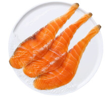 尝鲜生 挪威冷冻烟熏三文鱼 100g 袋装 海鲜 100g烟熏三文鱼