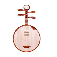 酸枝木月琴特氏古夷苏木材质花开富贵红木月琴苏州月琴乐器送配件