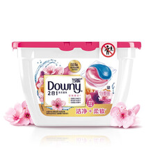 Downy当妮2合1 洁净柔软洗衣19颗盒装香水洗衣液持久留香 淡粉樱花244克