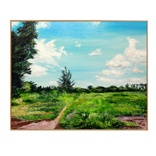 墨斗鱼  客厅装饰画沙发背景墙壁画新中式轻奢挂画现代简约餐厅艺术品 甄仲熙布面油画原作风景 晴