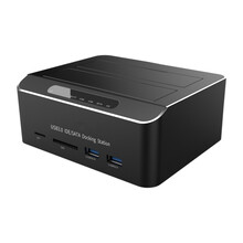 USB3.0双硬盘盒 IDE 并口/SATA串口通用硬盘座 外置移动盒 黑色