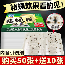 空消 苍蝇贴粘蝇纸粘虫蚊子粘蝇板条药诱捕苍蝇器灭蝇神器捕蝇器粘蝇板粘蝇条灭蚊贴纸苍蝇药粘蚊纸强力家用 50张（加送10张）
