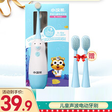 小浣熊儿童电动牙刷宝宝细毛刷小孩自动声波震动卡通软毛牙刷男女 小浣熊儿童声波电动牙刷