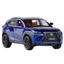 1:32金属雷克萨斯NX200T越野车6开门声光回力合金小汽车模型 蓝色