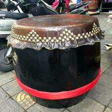 米囹 油漆黑色布牛皮鼓 舞狮鼓 醒狮鼓二十四节令 节气鼓 锣鼓 黑色(22寸山字钉)