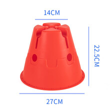 儿童户外体育玩具早教感统训练器材体能棒触觉走墩雪糕筒单园桶 单元桶红色1个