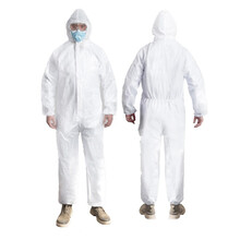 爱护佳隔离衣隔离服一次性带帽连体式全身防护连体服防尘 SMS隔离衣 S(身高165cm以下)