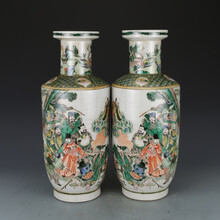 【芠拉】【芠拉】大清康熙五彩八仙棒槌瓶  仿古瓷器古董真品包老保真古玩收藏