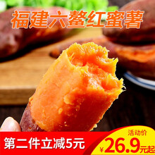福建六鳌蜜薯 地瓜红薯香甜糯可煮烤蒸吃特产新鲜蔬菜 5斤小果(带箱)