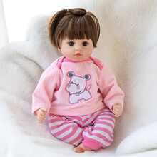 仿真婴儿洋娃娃会说话唱歌的智能软胶陪睡眠公仔玩偶大号感应可爱布娃娃儿童女孩公主玩具礼物 277小狗款粉色 礼盒+小鹿+对话+学舌普通版+换装衣服