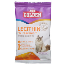 谷登（GOLDEN）卵磷脂鱼油颗粒猫咪美毛粉海藻亮毛护肤宠物保健幼猫成猫通用鱼油卵磷脂300g 试吃装20g