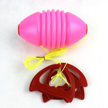 贝琪雅幼儿园趣味运动会亲子游戏窜梭球有声球互动游戏两人拉力器户外运动双人儿童健身设备力量训练器材感统 双人拉力器粉色【螺纹款】