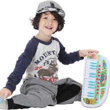费雪(Fisher-Price)宝宝电子琴玩具 弹奏乐器早教音乐启蒙婴幼儿猫琴女男孩蓝色GMFP012礼品