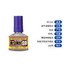 郡士胶水 高达模型粘合 速干溜缝胶MC系列 MS232水贴软化剂带背胶 郡士MC131速干流缝胶水