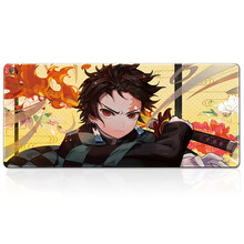 鼠标垫超大号动漫游戏周边日式和风键盘垫网咖桌面垫加厚笔记本办公电脑键盘垫 烈火少年 500*1000*3mm