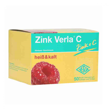 Verla Zinkletten德国婴幼儿童宝宝补锌+VC咀嚼片/冲剂 改化厌食 提免疫 集中注意 冲剂2盒装 覆盆子味50袋/盒 提高记忆能力 德国直邮原装进口