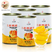汇尔康[徐州馆] 新鲜糖水黄桃罐头425g*6罐 整箱水果鲜果烘焙