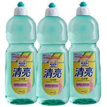 花王（KAO）万洁灵餐具净清亮洗洁精 去除顽固油腻中性无磷易冲洗 天然粟米糖份配方护手 600ml*3支