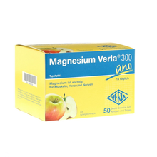 Verla补镁冲剂 缓解生长痛脚趾小腿部抽筋肌肉痉挛 眼睑抽搐紧张孕期不适烦躁不安舒缓身心 4岁以上 加强版冲剂 50袋 苹果味(10405100) 4岁以上儿童孕妇运动员均可 德国直邮原装进口