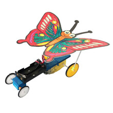 畅高电动蝴蝶科技小制作小发明手工材料包小学生高中科学实验玩具益智拼装作业 电动蝴蝶【材料包】+电池+颜料