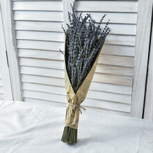 鲜花真花薰衣草网红ins干花束真花diy材料天然永生花客厅餐桌店面花瓶插花摆设SN0607 薰衣草干花大束（约100g） 干花包