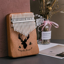 卡西达拇指琴卡林巴琴乐器手指琴kalimba拇指琴手指拇指琴手琴 【】【护手】原木驯鹿+礼包+教程