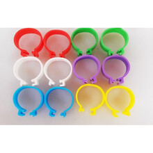 现货 开放式卡扣大鸡、鸭、鹅脚环/颜色可选/激光刻字禽类脚圈 鸡脚环 001-100编号1.6