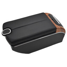 起亚福瑞迪扶手箱福瑞迪新老款专用中央手扶箱09-18福瑞迪储物盒 双开【桃木款】黑色黑线 福瑞迪【原车不带扶手箱】