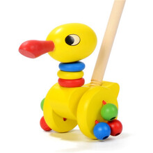 推推乐推杆玩具儿童手推车学步单杆手推车玩具1岁半2周岁女宝宝男女孩 长嘴鸭手推车
