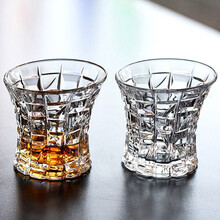 洛奇贝尔【2只杯】水晶玻璃大号威士忌酒杯洋酒杯四方杯水杯烈酒啤酒杯子 2只冰峰款310ml
