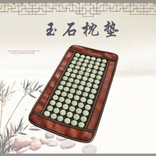 玉石枕头 天然玉石夏凉枕头荞麦枕玉石枕垫枕帘夏季安睡枕巾 07款 岫玉枕垫