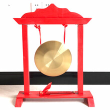 锣带架铜锣风水锣家居摆设锣30cm28cm 22cm锣喜庆锣鼓送锤 22厘米锣+架【高45厘米