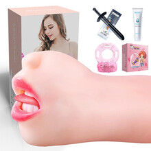 谜姬（Mizz zee） 真实之吻口唇嘴舌舔吸慢玩男用飞机杯夹吸自慰器倒模硅胶实体名器成人情趣性用品 真实之吻【升级款】+赠送礼品+保密发货