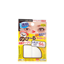 Daiso大创肉色双眼皮贴隐形自然 透明蕾丝哑光无痕超细宽窄型 黄色款：64枚-标准型(透明色)