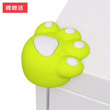 棒棒猪(BabyBBZ) 宝宝硅胶防撞角婴儿安全防护角桌角保护套 小熊掌防撞角4个装 苹果绿