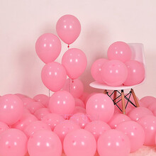 西西艾柏10寸加厚马卡龙色气球婚礼结婚订婚房间布置店铺开业庆典宝宝周岁生日派对趴体场景布置装饰用品 马卡龙气球粉色100个