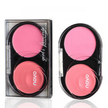 NOVO双色腮红胭脂膏修饰小脸高光阴影修容粉 小灯泡-1#四色腮红(送腮红刷)