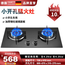 妍太太家用猛火燃气灶600小尺寸开孔嵌入式天然气双灶液化气灶小尺寸燃气灶不锈钢煤气灶 134款【双文火】 钢化玻璃 天然气