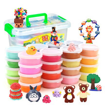 乐智（LeZhi）儿童超轻粘土大包装24色36色彩泥带工具套装橡皮泥玩具无毒黏土模具 【36色标准版】超轻黏土+工具+图册+收纳箱