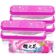 樱之花防潮盒抽屉衣柜除湿剂干燥剂室内除湿剂干燥盒防霉防潮衣橱吸湿剂除潮剂长方形淡雅花香 180g *5盒