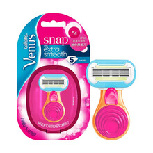 Gillette吉列维纳斯女士娇点5层刀片剃毛刀1刀架1刀头私密除毛刀 女士迷你架娇点1刀架1刀头送粉盒