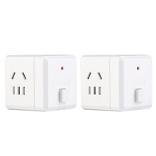 清风（kyfen） 插座立体排插智能迷你多功能创意电源转换器 时尚便携 一转多魔方 M13-1k优雅白/无线【超值两只装】