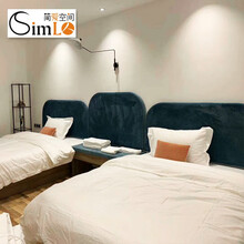 简爱空间 精品艺术酒店商务旅行客栈家具全套定制床写字桌床头柜电视墙来图来样厂家直销 simlo-14 1.35米标间全套家具