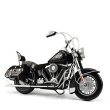 1:6 摩托车模型合金仿真哈雷复古摆件金属铁皮车创意家居装饰品送领导礼品 黑色升级款