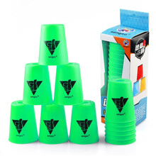 圣手魔方专业飞速叠杯玩具 比赛专业竞速叠叠飞碟杯竞速减压玩具 绿色